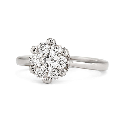 RS-10391 | D-Color 1CT Ring | White Gold Plated