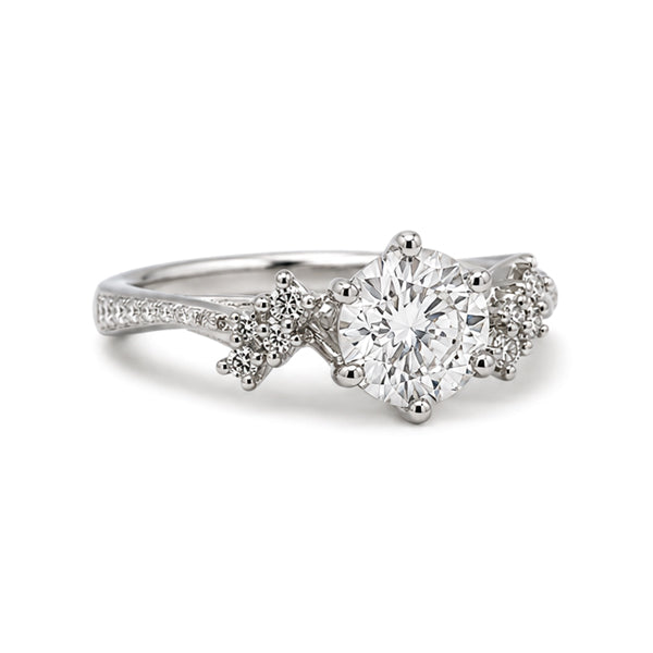 RS-10411 | D-Color 1CT Ring | White Gold Plated