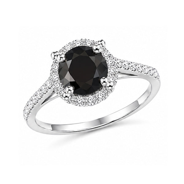 RS-10123 | Fancy Color 1CT Ring | White Gold Plated