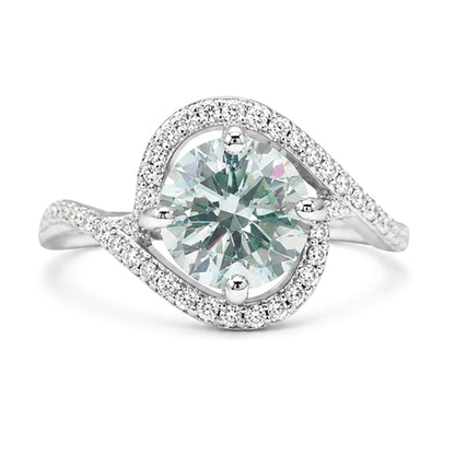 RS-10522 | Fancy Color 2CT Ring | White Gold Plated