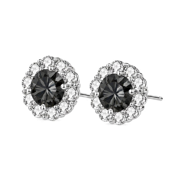 ES-20013 | Fancy Color 2CT Stud Earrings | White Gold Plated
