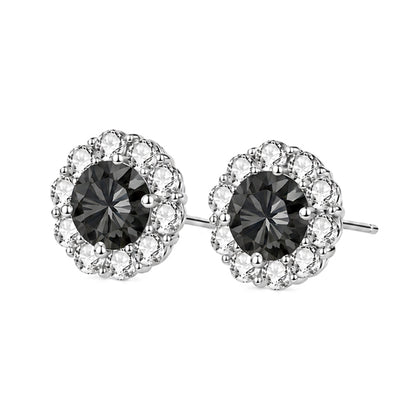 ES-20013 | Fancy Color 2CT Stud Earrings | White Gold Plated