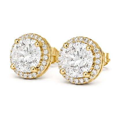ES-20114 | Fancy Color 4CT Stud Earrings | 18K Gold Plated