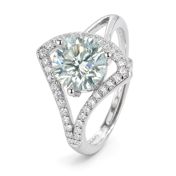 RS-10582 | Fancy Color 2CT Ring | White Gold Plated
