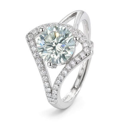 RS-10582 | Fancy Color 2CT Ring | White Gold Plated