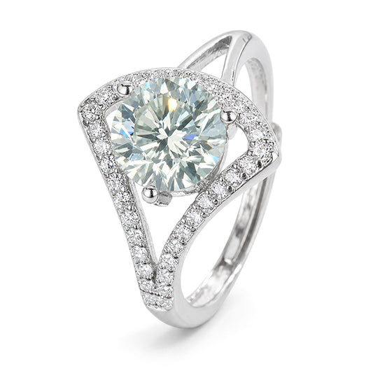 RS-10582 | Fancy Color 2CT Ring | White Gold Plated