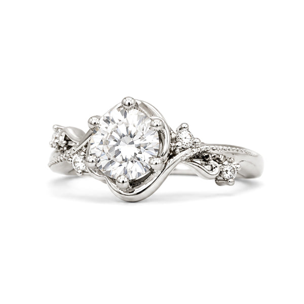 RS-10451 | D-Color 1CT Ring | White Gold Plated