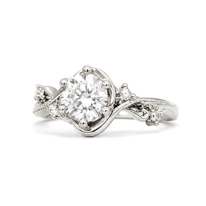 RS-10451 | D-Color 1CT Ring | White Gold Plated