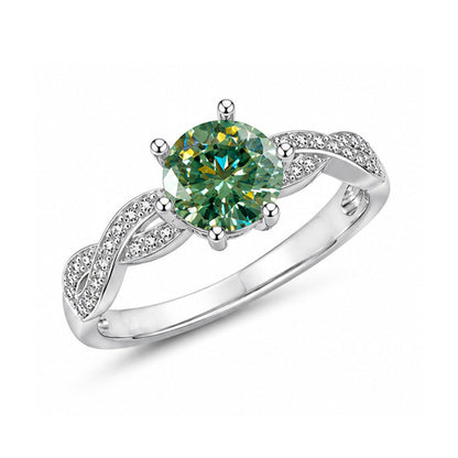 RS-10202 | Fancy Color 2CT Ring | White Gold Plated
