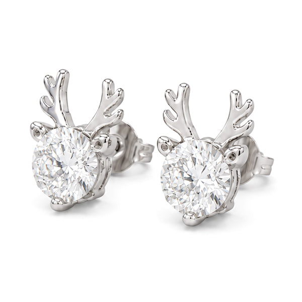 ES-20091 | D-Color 1CT Stud Earrings | White Gold Plated