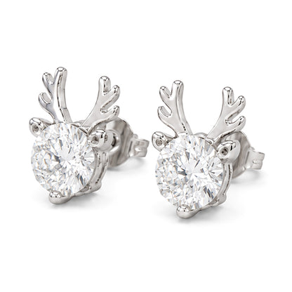 ES-20091 | D-Color 1CT Stud Earrings | White Gold Plated