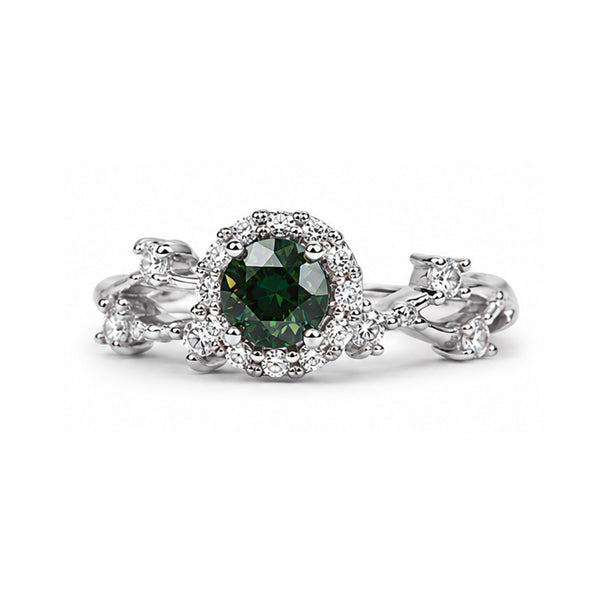 RS-10192 | Fancy Color 0.5CT Ring | White Gold Plated
