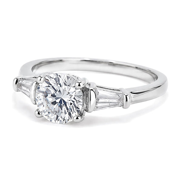 RS-10491 | D-Color 1CT Ring | White Gold Plated