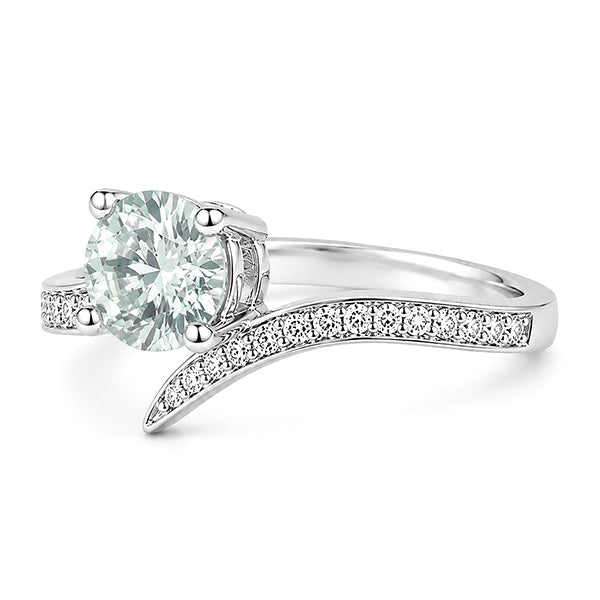 RS-10212 | Fancy Color 2CT Ring | White Gold Plated