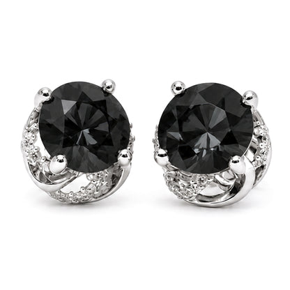 ES-20103 | Fancy Color 2CT Stud Earrings | White Gold Plated