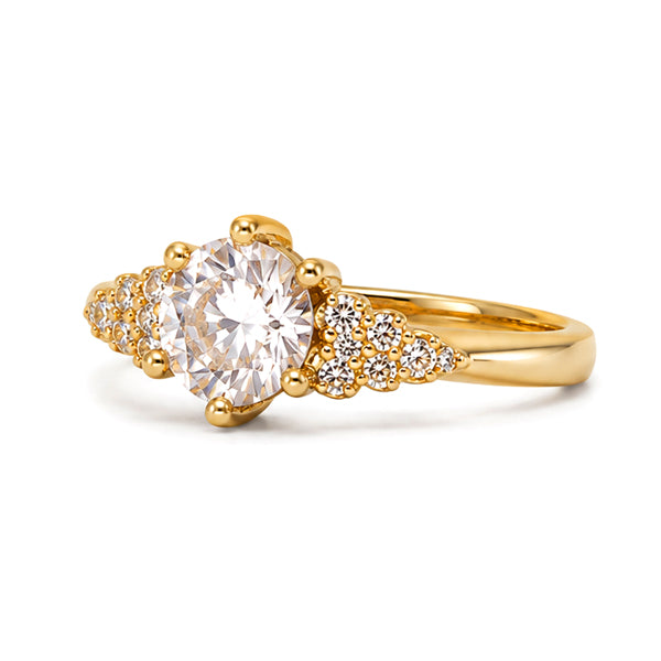 RS-10404 | D-Color 1CT Ring | 18K Gold Plated