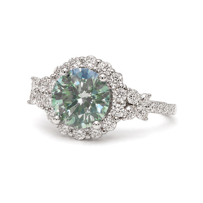 RS-10172 | Fancy Color 2CT Ring | White Gold Plated