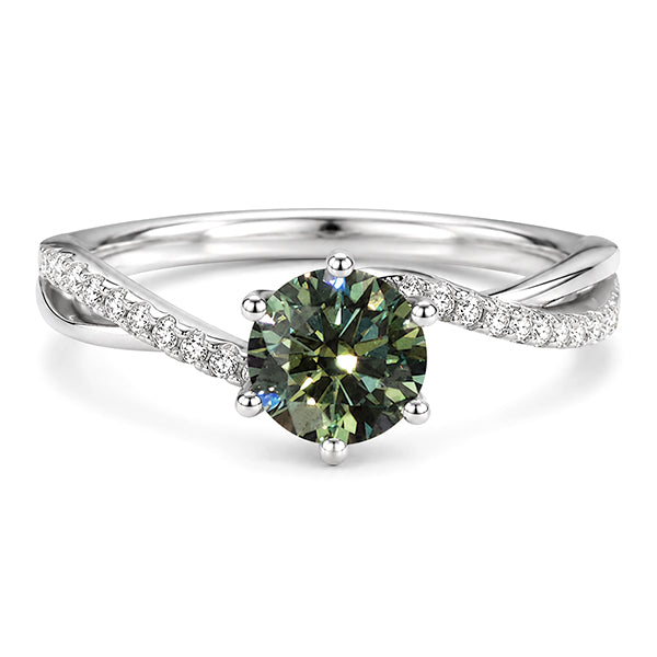 RS-10552 | Fancy Color 1CT Ring | White Gold Plated