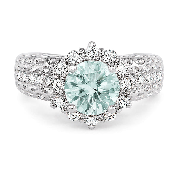 RS-10542 | Fancy Color 2CT Ring | White Gold Plated