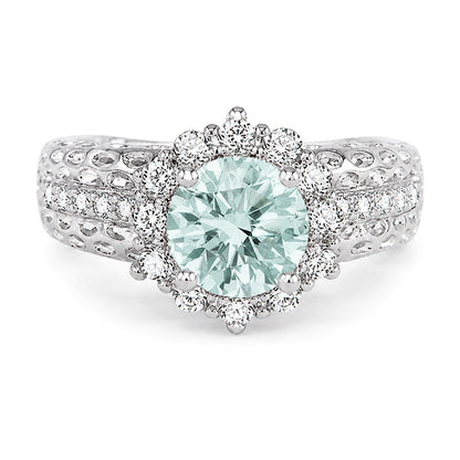 RS-10542 | Fancy Color 2CT Ring | White Gold Plated