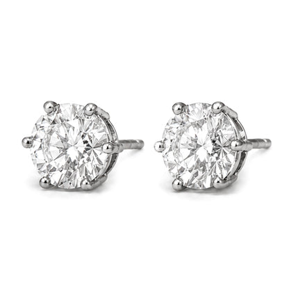 ES-20081 | D-Color 1CT Stud Earrings | White Gold Plated