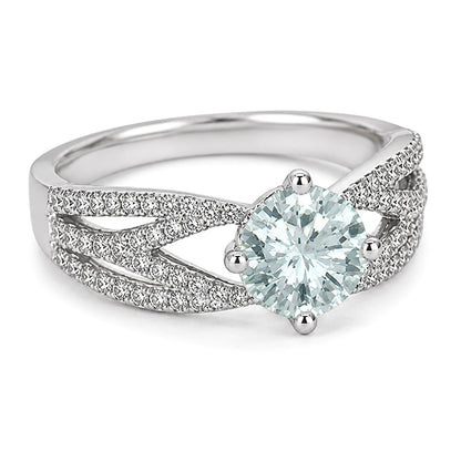 RS-10182 | Fancy Color 2CT Ring | White Gold Plated