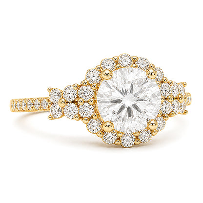 RS-10174 | Fancy Color 2CT Ring | 18K Gold Plated
