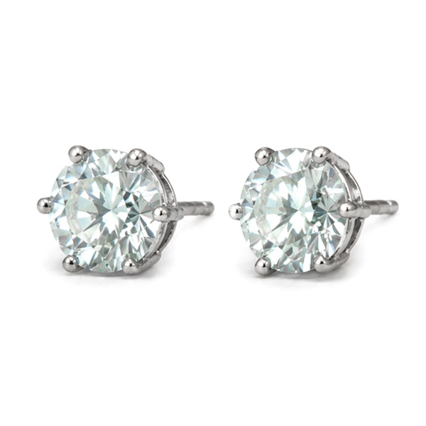 ES-20082 | Fancy Color 1CT Stud Earrings | White Gold Plated