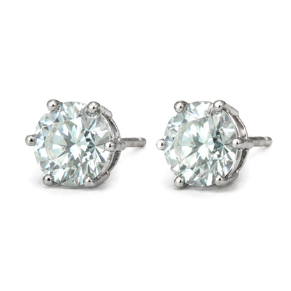 ES-20082 | Fancy Color 1CT Stud Earrings | White Gold Plated