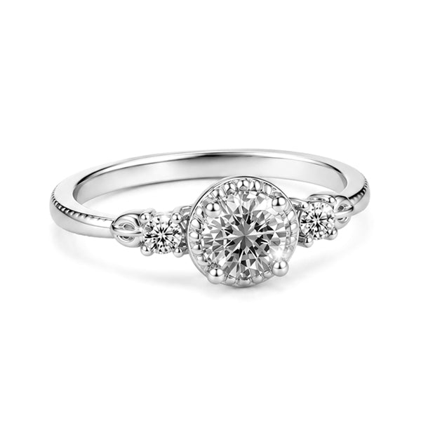 RS-10371 | Men's D-Color 0.5CT Ring | White Gold Plated