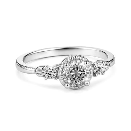 RS-10371 | Men's D-Color 0.5CT Ring | White Gold Plated