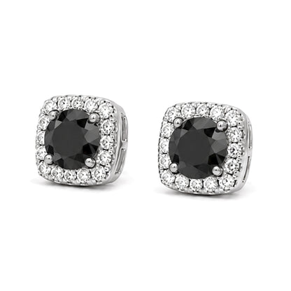 ES-20053 | Fancy Color 1CT Stud Earrings | White Gold Plated