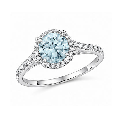 RS-10122 | Fancy Color 1CT Ring | White Gold Plated