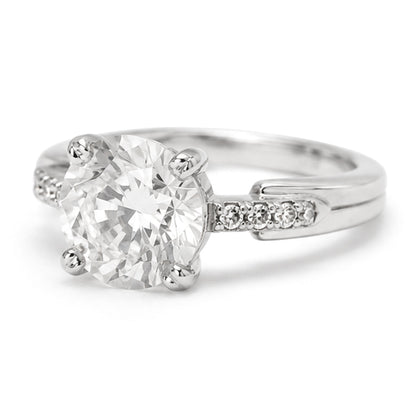RS-10511 | D-Color 2CT Ring | White Gold Plated