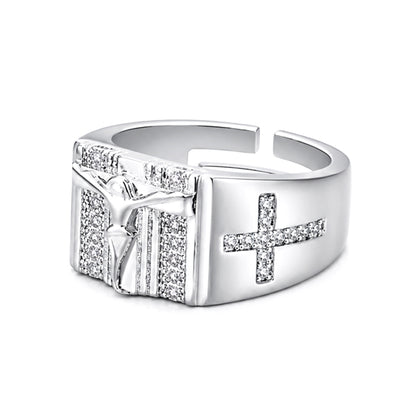 RS-10331 | Men's D-Color 0.24CT Ring | White Gold Plated