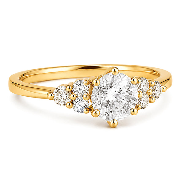 RS-10474 | D-Color 0.5CT Ring | 18K Gold Plated