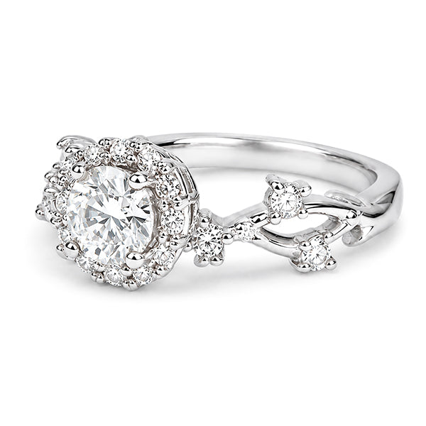 RS-10191 | D-Color 0.5CT Ring | White Gold Plated