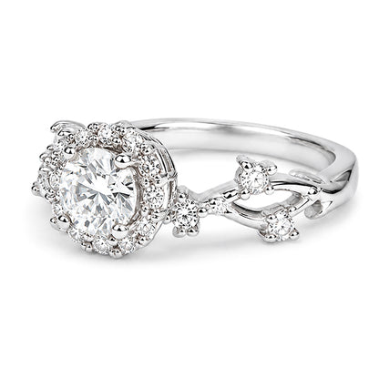 RS-10191 | D-Color 0.5CT Ring | White Gold Plated
