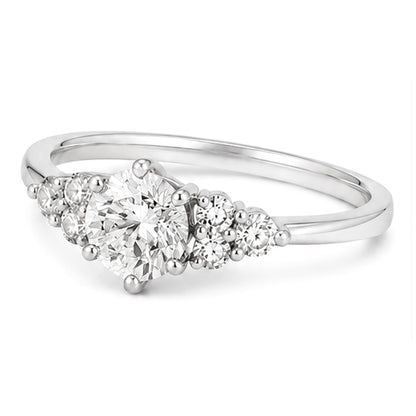RS-10471 | D-Color 0.5CT Ring | White Gold Plated