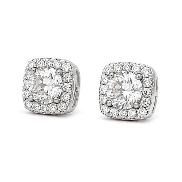 ES-20051 | D-Color 1CT Stud Earrings | White Gold Plated