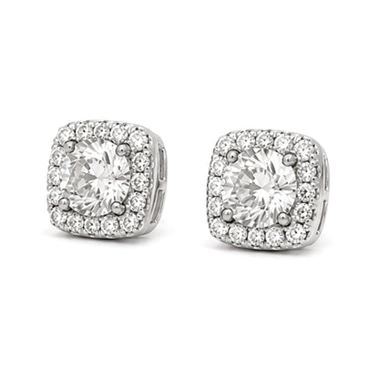 ES-20051 | D-Color 1CT Stud Earrings | White Gold Plated