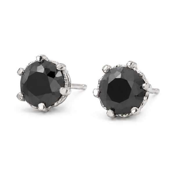 ES-20063 | Fancy Color 2CT Stud Earrings | White Gold Plated