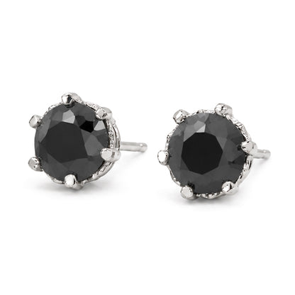 ES-20063 | Fancy Color 2CT Stud Earrings | White Gold Plated