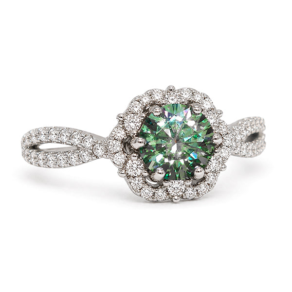 RS-10072 | Fancy Color 1CT Ring | White Gold Plated