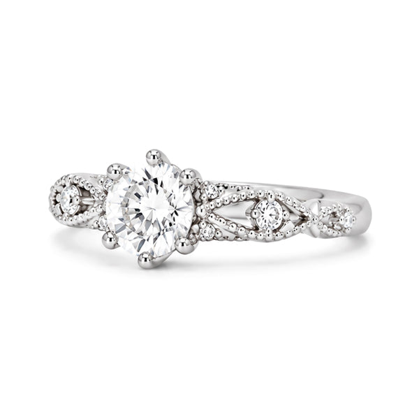 RS-10441 | D-Color 0.5CT Ring | White Gold Plated