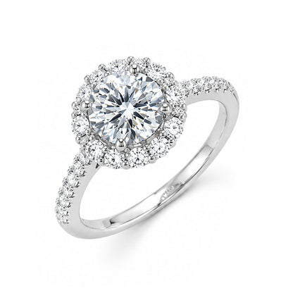 RS-10021 | D-Color 1CT Ring | White Gold Plated
