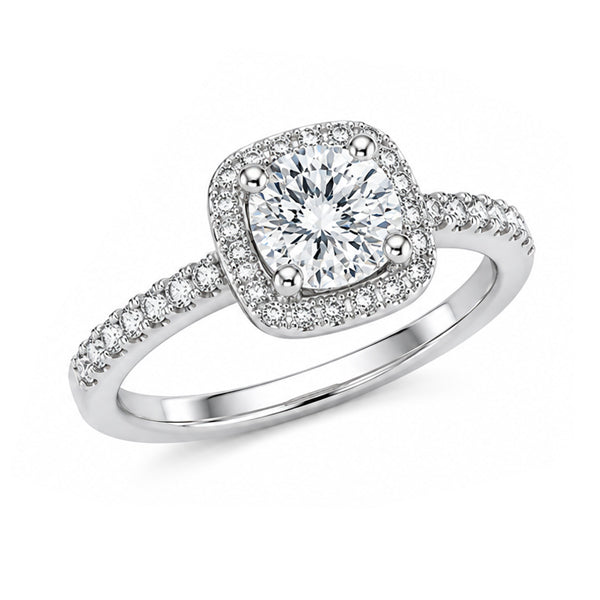 RS-10041 | D-Color 1CT Ring | White Gold Plated