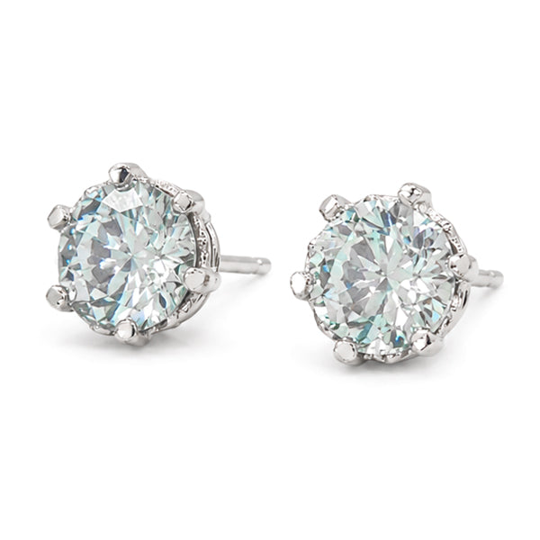 ES-20062 | Fancy Color 2CT Stud Earrings | White Gold Plated