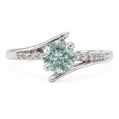 RS-10502 | Fancy Color 0.5CT Ring | White Gold Plated