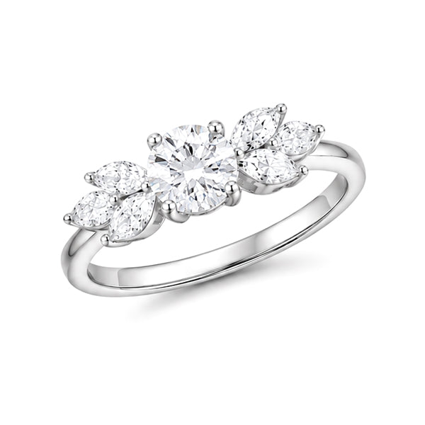 RS-10231 | D-Color 1CT Ring | White Gold Plated